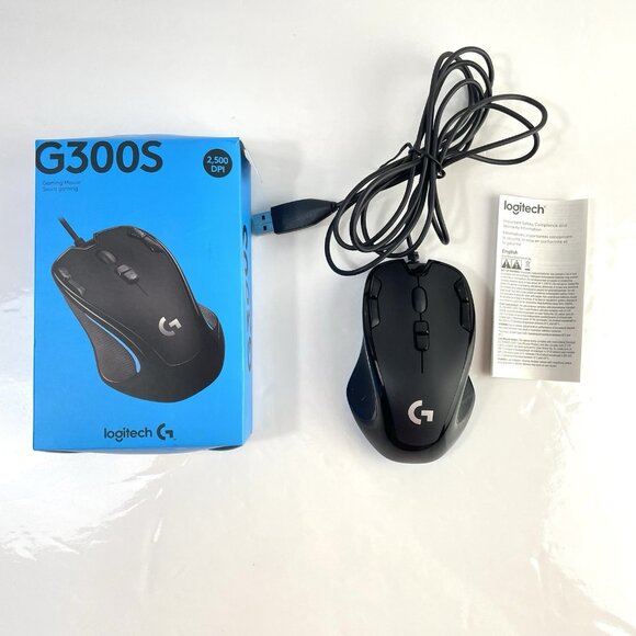 Logitech G300s Wired Optical 9-Button Gaming Mouse - In Box - Black - Picture 1 of 15